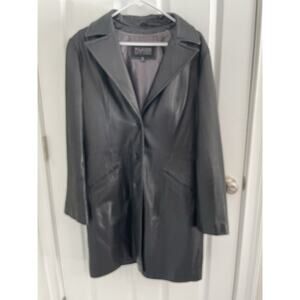 Wilsons Leather Jacket Womens Size XL VINTAGE 90s OVERSIZED Soft Long Boyfriend